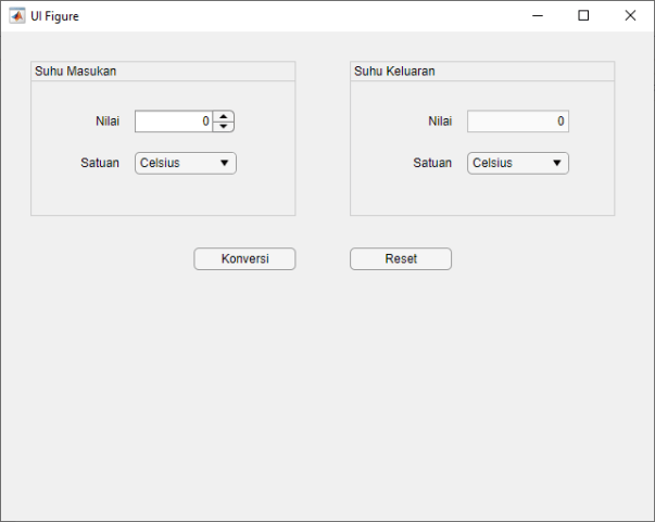 Konversi Satuan Suhu Menggunakan App Designer MATLAB | Pemrograman Matlab